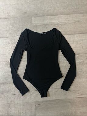 Nasty Gal black long sleeve bodysuit